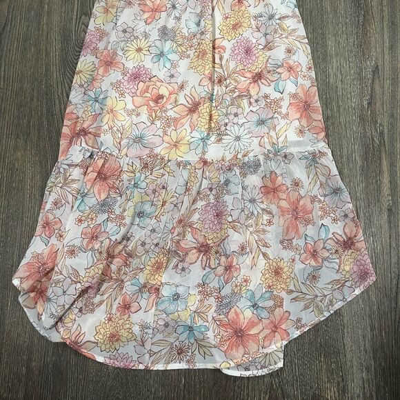 Maurices Womens Floral Halter Midi Dress Smocked Waistband Multicolor Size XS - Picture 2 of 9